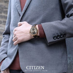 Đồng Hồ Citizen Nam Dây Da Eco-Drive AT8113-12H