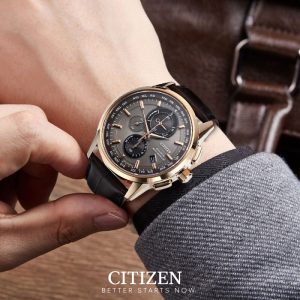 Đồng Hồ Citizen Nam Dây Da Eco-Drive AT8113-12H