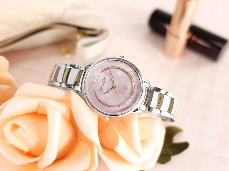 Đồng Hồ Citizen Nữ Dây Kim Loại Eco-Drive EM0384-56D