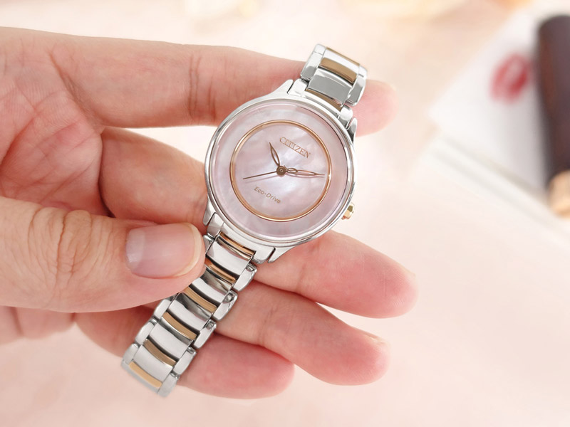 Đồng Hồ Citizen Nữ Dây Kim Loại Eco-Drive EM0384-56D