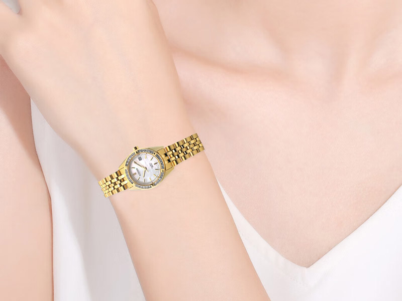 Đồng Hồ Citizen Nữ Dây Kim Loại Quartz EU6062-50D