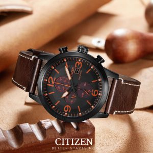 Đồng Hồ Citizen Nam Dây Da Eco-Drive CA0617-11E