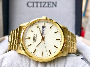Đồng hồ nam Citizen mạ vàng Eco- Drive BM8452-99P