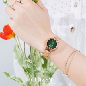 Đồng Hồ Citizen Nữ Dây Kim Loại Quartz EQ3003-50W