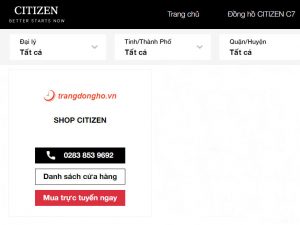 trangdongho.vn - đại lý chính thức thương hiệu đồng hồ Citizen